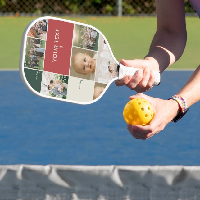 elegance family phto collage fun pickleball paddle (Insitu)
