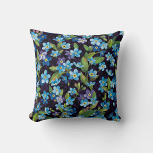 Elegance Forget-Me-Not Floral Pattern Cushion