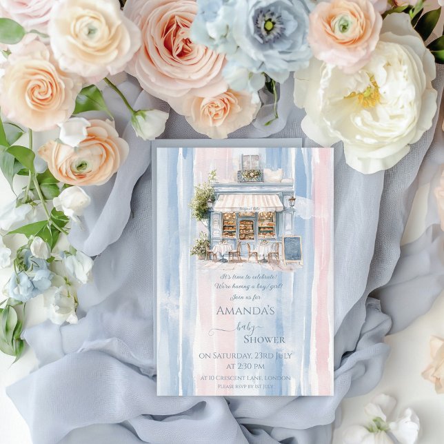 Elegance French Cafe Baby Shower Invitation (Creator Uploaded)