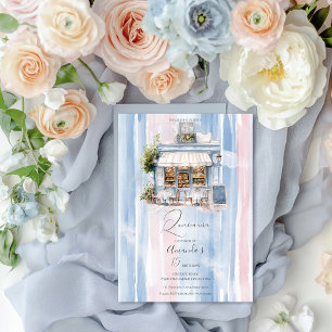 Elegance French Cafe Birthday  Invitation