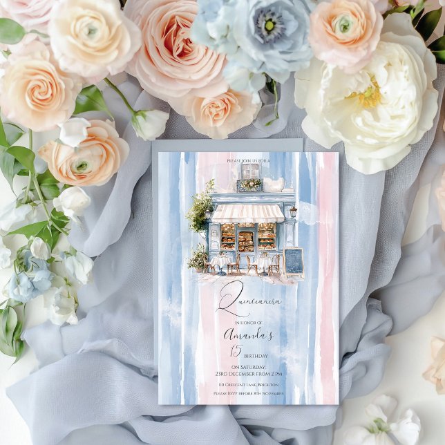 Elegance French Cafe Birthday  Invitation (Creator Uploaded)