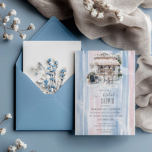 Elegance French Cafe Bridal Shower Invitation