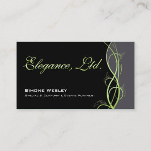 Elegance Gala Events Planner Coordinator Business Card