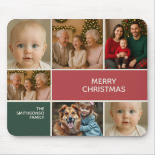 elegance gift for Photos collage merry Christmas Mouse Pad