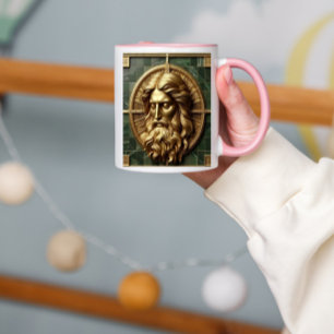 Elegance in Absolution Cross on Marble With Gilded Mug