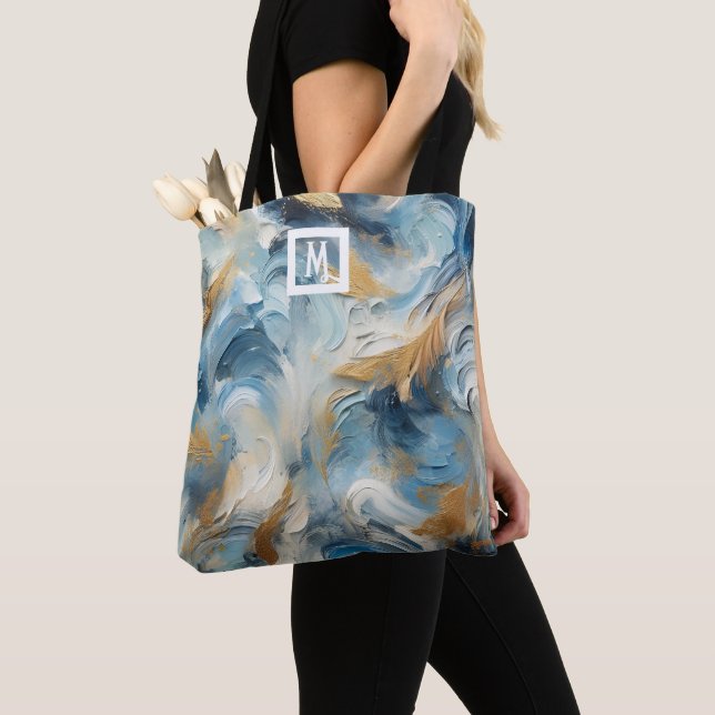 Elegance in Acrylic: Customisable Monogram Tote Bag (Close Up)
