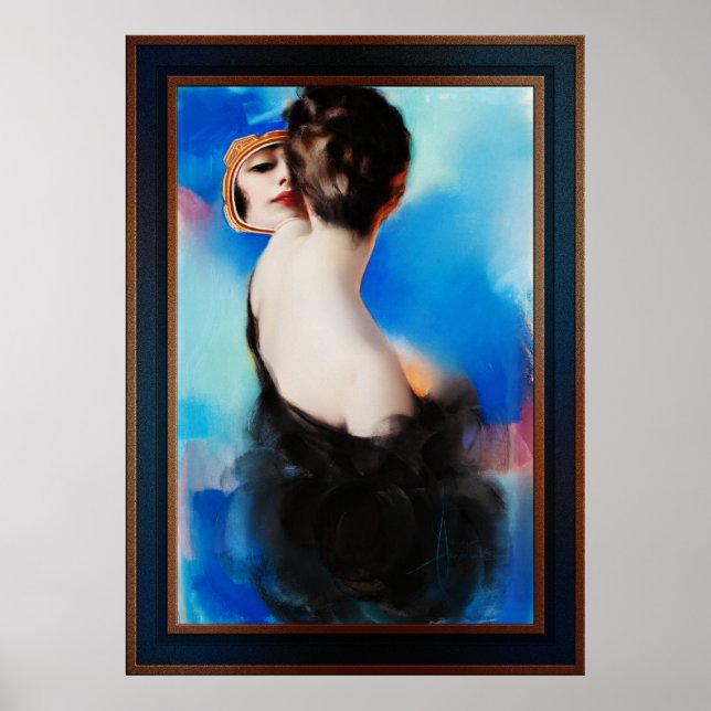 Elegance In Black by Rolf Armstrong Poster (Front)