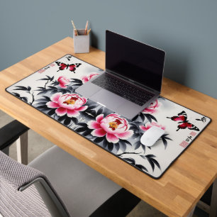 Elegance in Bloom: Floral and Landscape Harmony Desk Mat