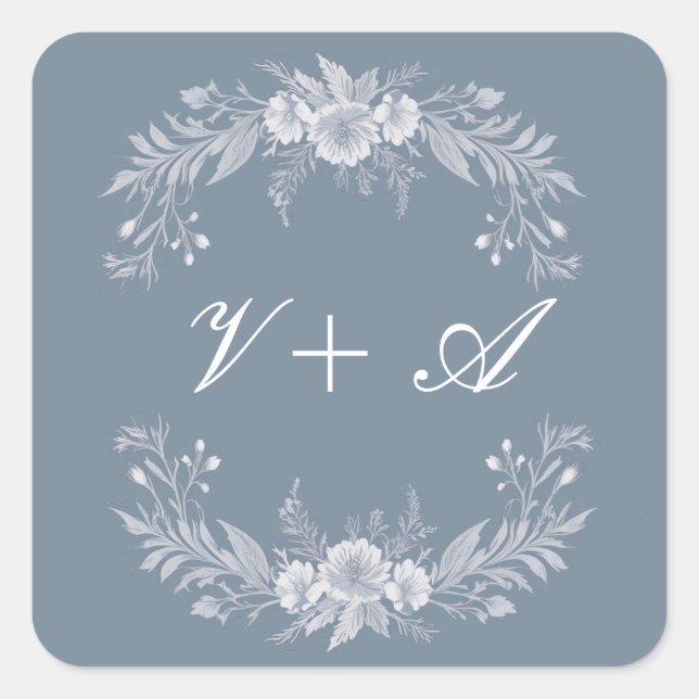Elegance in Blooms Square Sticker (Front)
