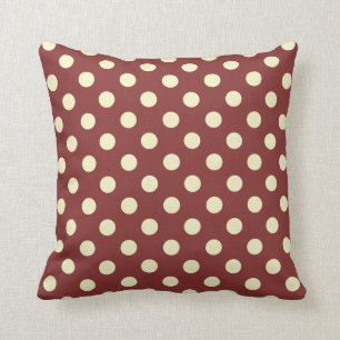 Elegance in Burgundy and Cream Cushion