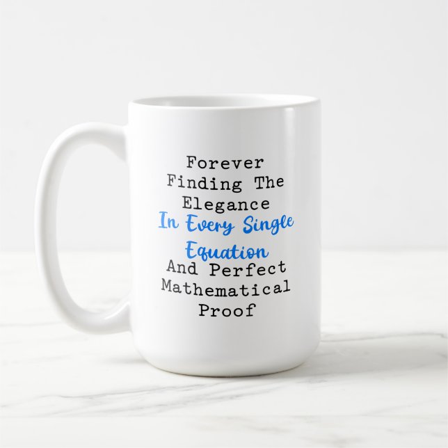 Elegance in Equation Perfect Mathematical Proof Coffee Mug (Left)