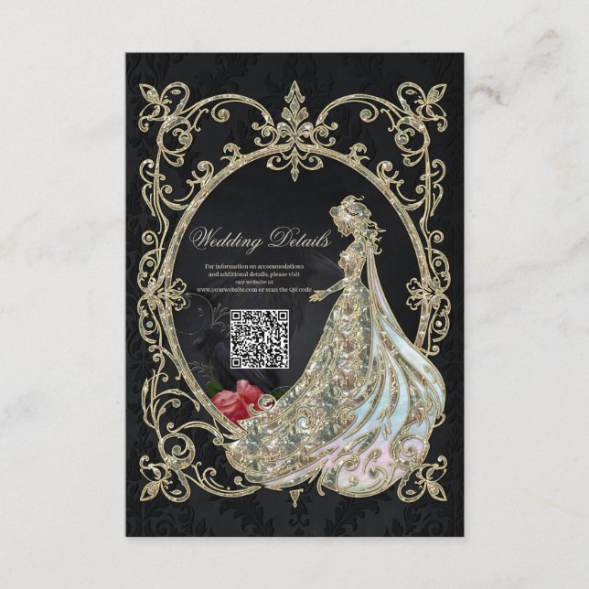 Elegance in gold and black.  enclosure card (Front)