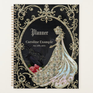 Elegance in gold and black. planner