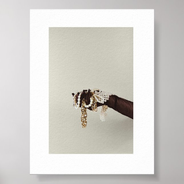 "Elegance in Hand" – Minimalist Jewellery Art Post Poster (Front)