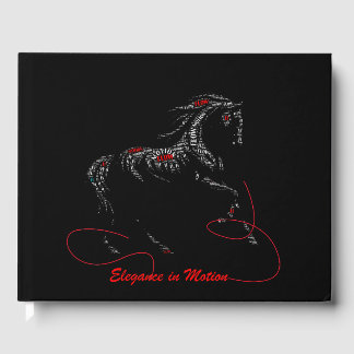 Elegance in Motion Horse Typography Guest Book
