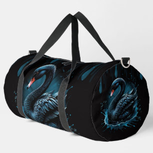 Elegance in motion, the black swan, duffle bag