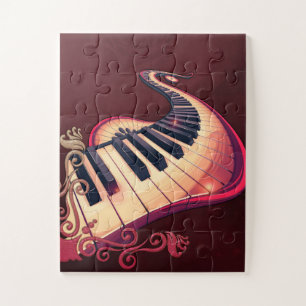 Elegance in motion, the curved piano. jigsaw puzzle