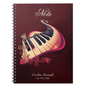 Elegance in motion, the curved piano.  notebook