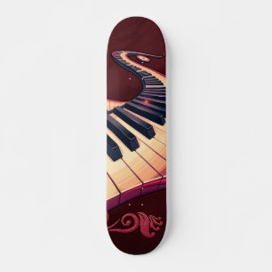Elegance in motion, the curved piano. skateboard