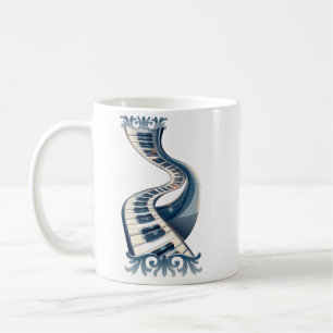 Elegance in piano keys and blossoms. coffee mug
