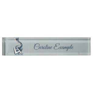 Elegance in piano keys and blossoms. nameplate