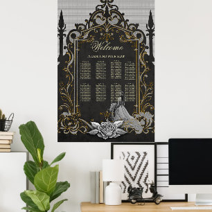 Elegance in silver and black. poster