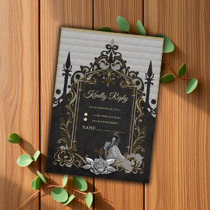 Elegance in silver and black.  RSVP card