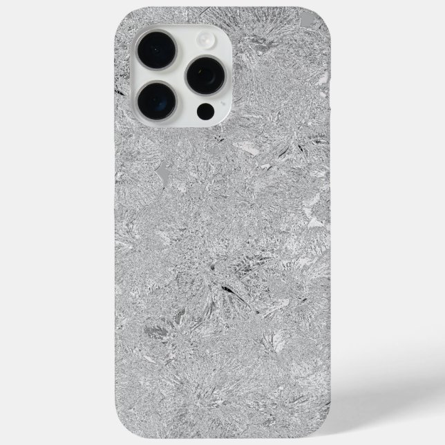 "Elegance in Silver: Etched Hibiscus Blooms" Case-Mate iPhone Case (Back)