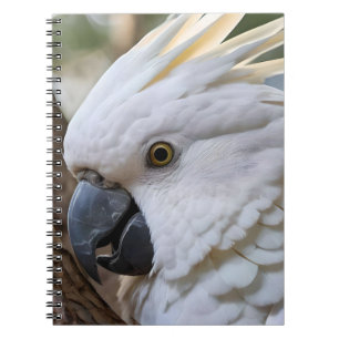 Elegance in White: The Majestic Aussie Cockatoo Notebook