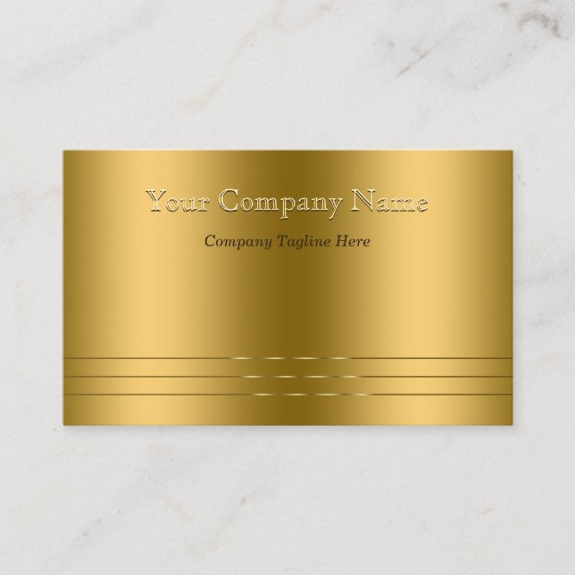 Elegance Meets Modern Gold Embossed Look Business Card (Front)