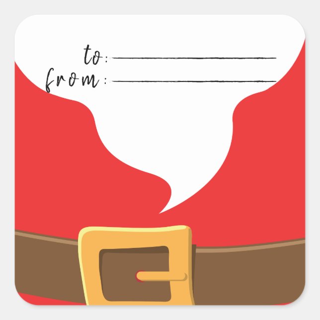 Elegance Merry Christmas Santa Claus Gifts Sticker (Front)