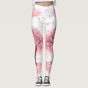 Elegance of Sakura Breeze Leggings