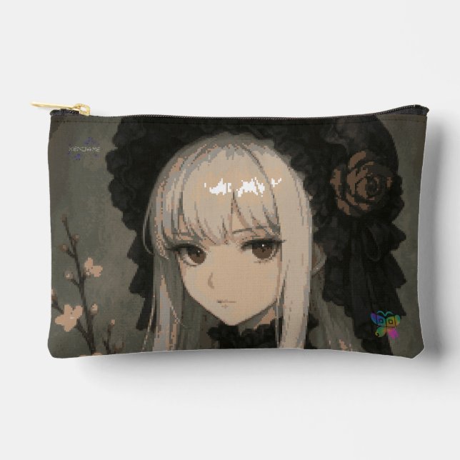 Elegance of the Midnight Blossom Maiden Standard Accessory Pouch (Front)