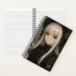 Elegance of the Midnight Blossom Maiden Standard Notebook