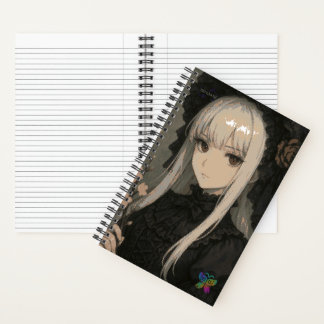 Elegance of the Midnight Blossom Maiden Standard Notebook