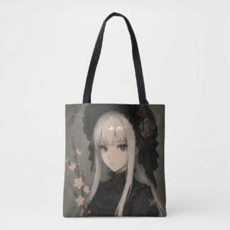 Elegance of the Midnight Blossom Maiden Standard Tote Bag