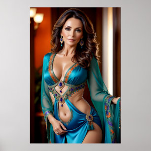 Elegance of the Turquoise Woman (5) Poster