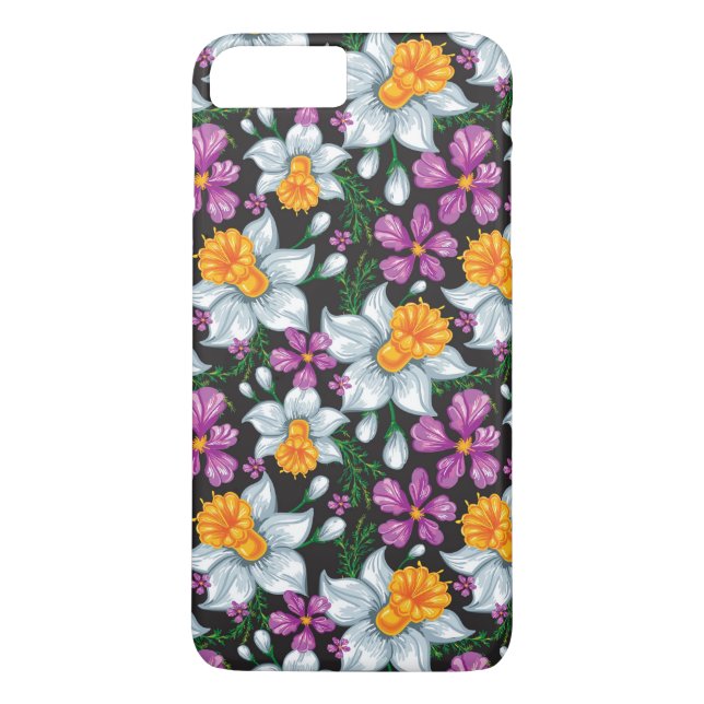 Elegance pattern with narcissus flowers 2 Case-Mate iPhone case (Back)