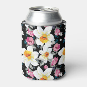 Elegance pattern with narcissus flowers can cooler