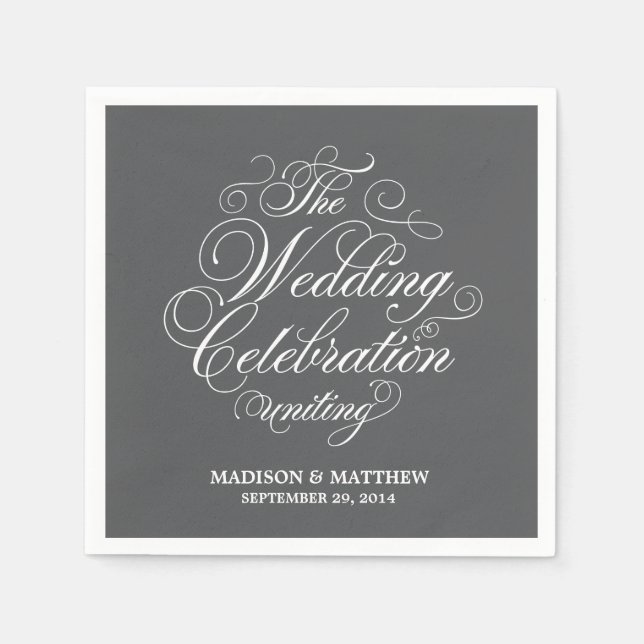 Elegance | Personalised Paper Napkins (Front)