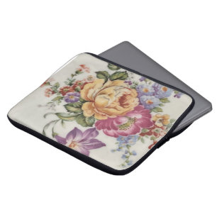 Elegance Porcelain-Inspired Floral Electronics Bag