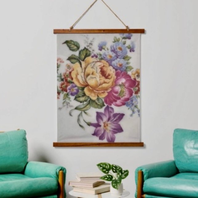  Elegance: Porcelain-Inspired Wood Topped Tapestry (Creator Uploaded)