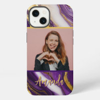 Elegance Purple & Gold Glittering Photo