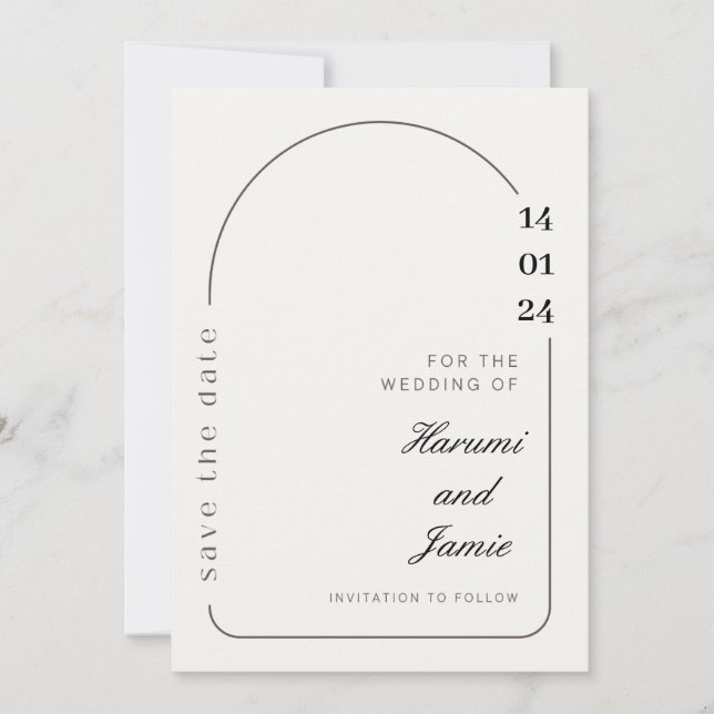 Elegance Save the Date Invitation (Front)