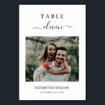 Elegance Script Photo Wedding Custom Table Number<br><div class="desc">Modern and elegant design printed Elegance Script Modern Photo Wedding Custom Table Number that can be customised with your text and add each table number card to your cart, one by one. Please click the "Customise it" button and use our design tool to modify this template. Check out the Graphic...</div>