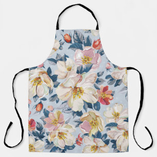 Elegance seamless pattern with blossoming apple tr apron