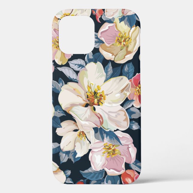 Elegance seamless pattern with blossoming apple tr Case-Mate iPhone case (Back)