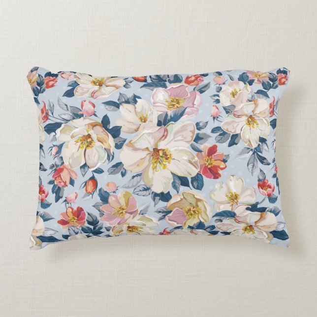 Elegance seamless pattern with blossoming apple tr decorative cushion (Front)