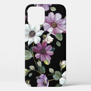 Elegance seamless pattern with flowers cosmos iPhone 12 case