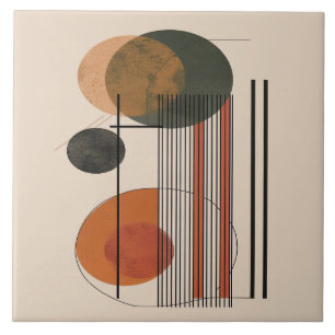 Elegance Simplicity Mid-Century Geometric Mastery Ceramic Tile